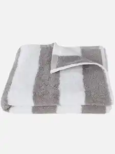 Handtuch gestreift 50x90cm Grau