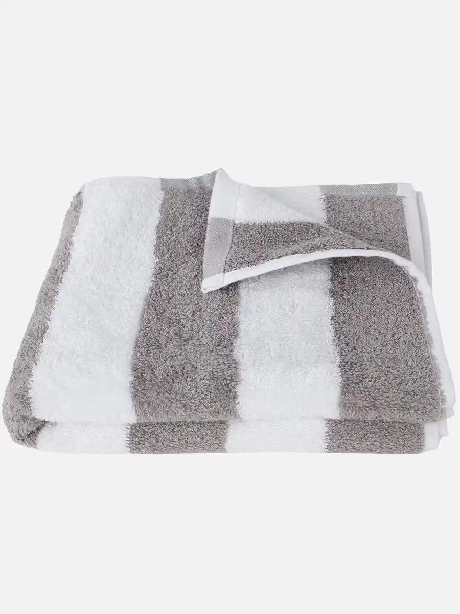 Bild 1 von Handtuch gestreift 50x90cm Grau