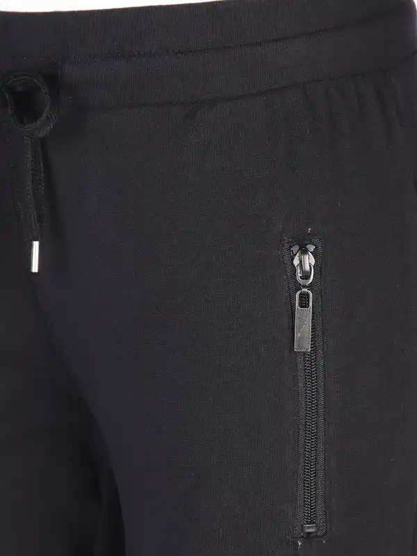 Bild 3 von Damen Jogginghose mit Bündchen und Reißverschluss-Taschen Schwarz