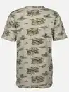 Bild 2 von Herren Shirt mit Streifen und Palmen Grün