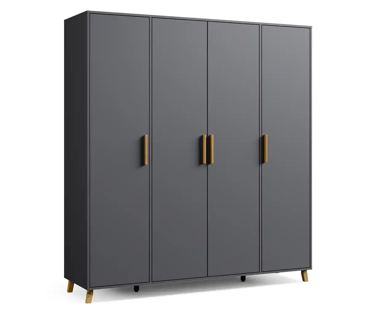 Bild 1 von Rauch Drehtürenschrank »Shinjo«, 4-türig Premium-Ausstattung, graumetallic