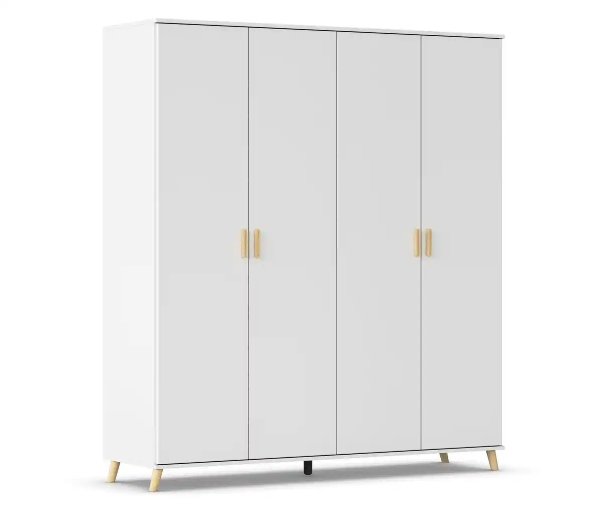 Bild 1 von rauch Kleiderschrank »Falun«, 4-türig, Massivholzgriffe und -füße