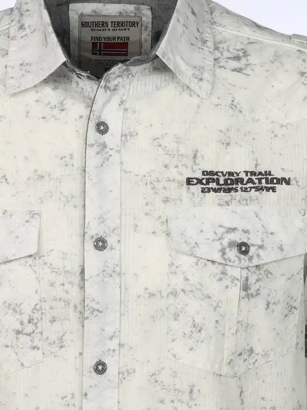 Bild 3 von Herren Freizeithemd mit kurzem Arm Weiß