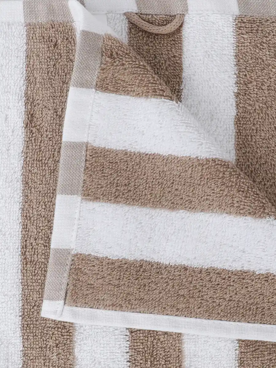 Bild 2 von Handtuch gestreift 50x90cm Beige