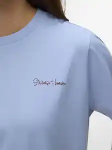 Vero Moda VMYVONNE CATY SS Top Blau