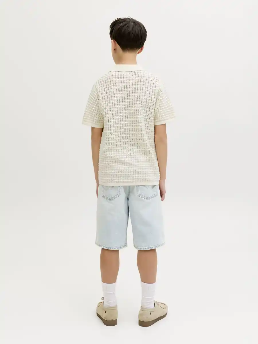 Bild 1 von Jack & Jones Junior JORNANTUCKET SPLIT NE Strickpoloshirt Weiß