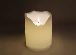 XL LED-Outdoor-Kerze mit Timer 16x20cm Warmweiß