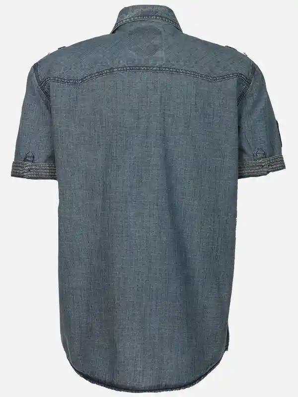 Bild 2 von Herren Freizeithemd mit kurzem Arm Blau