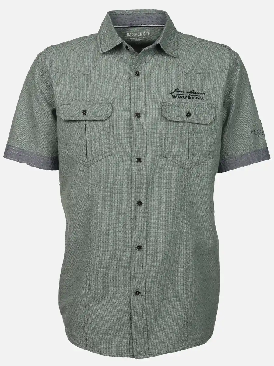 Bild 1 von Herren Freizeithemd mit kurzen Ärmeln Blau