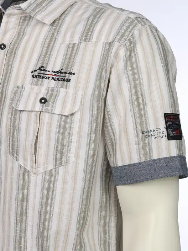 Bild 3 von Herren Freizeithemd mit kurzen Ärmeln Grau