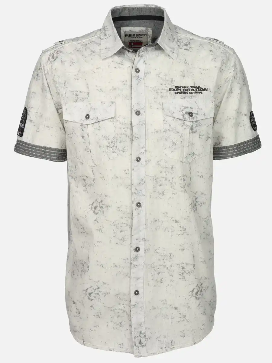 Bild 1 von Herren Freizeithemd mit kurzem Arm Weiß