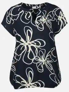 Damen Schlupfbluse mit Alloverprint Marine