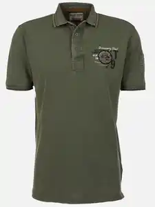 Herren Poloshirt mit vielen Details Grün