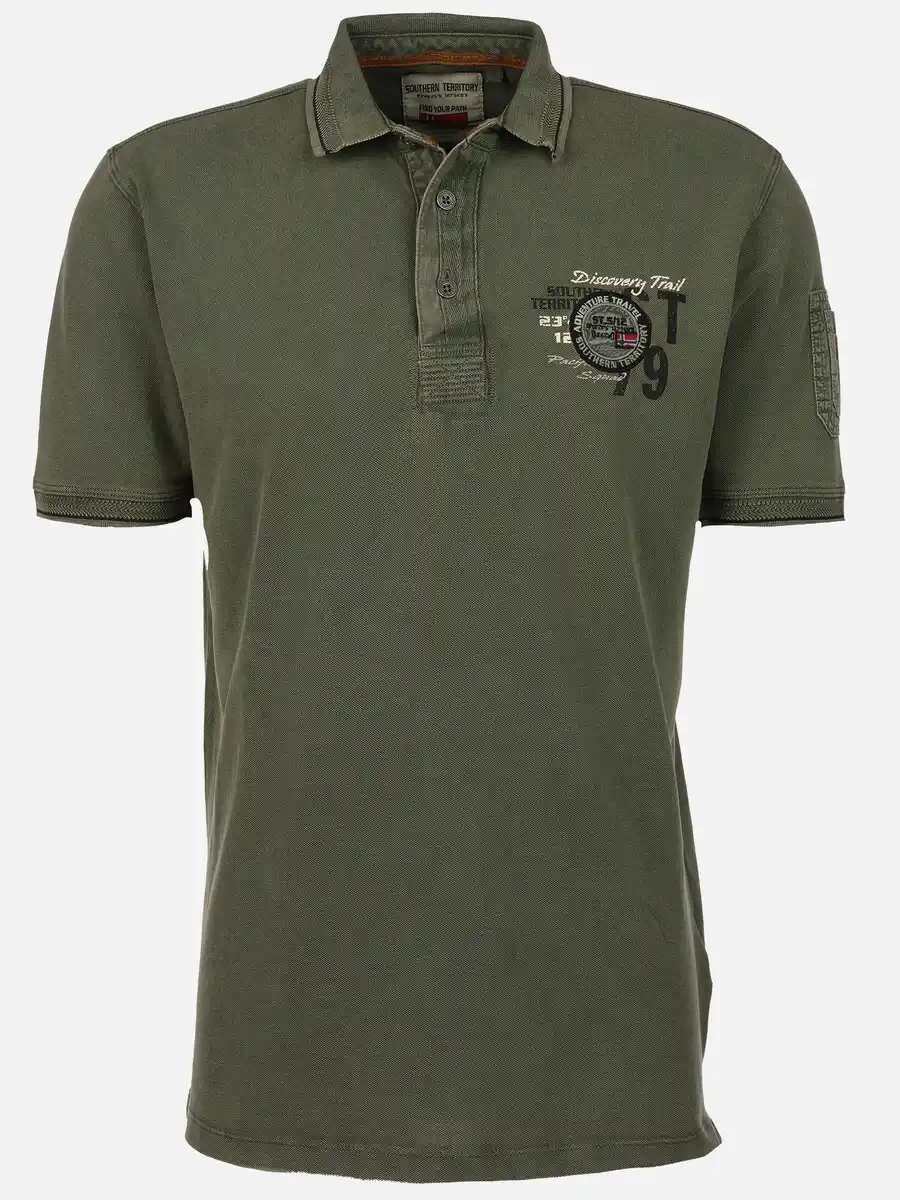 Bild 1 von Herren Poloshirt mit vielen Details Grün