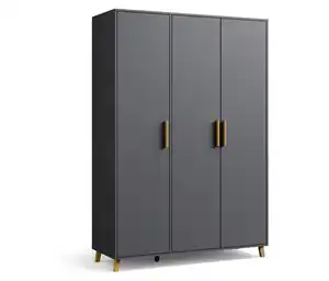 Rauch Drehtürenschrank »Shinjo«, 3-türig Basic-Ausstattung, graumetallic