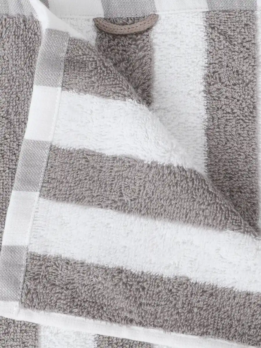 Bild 2 von Handtuch gestreift 50x90cm Grau