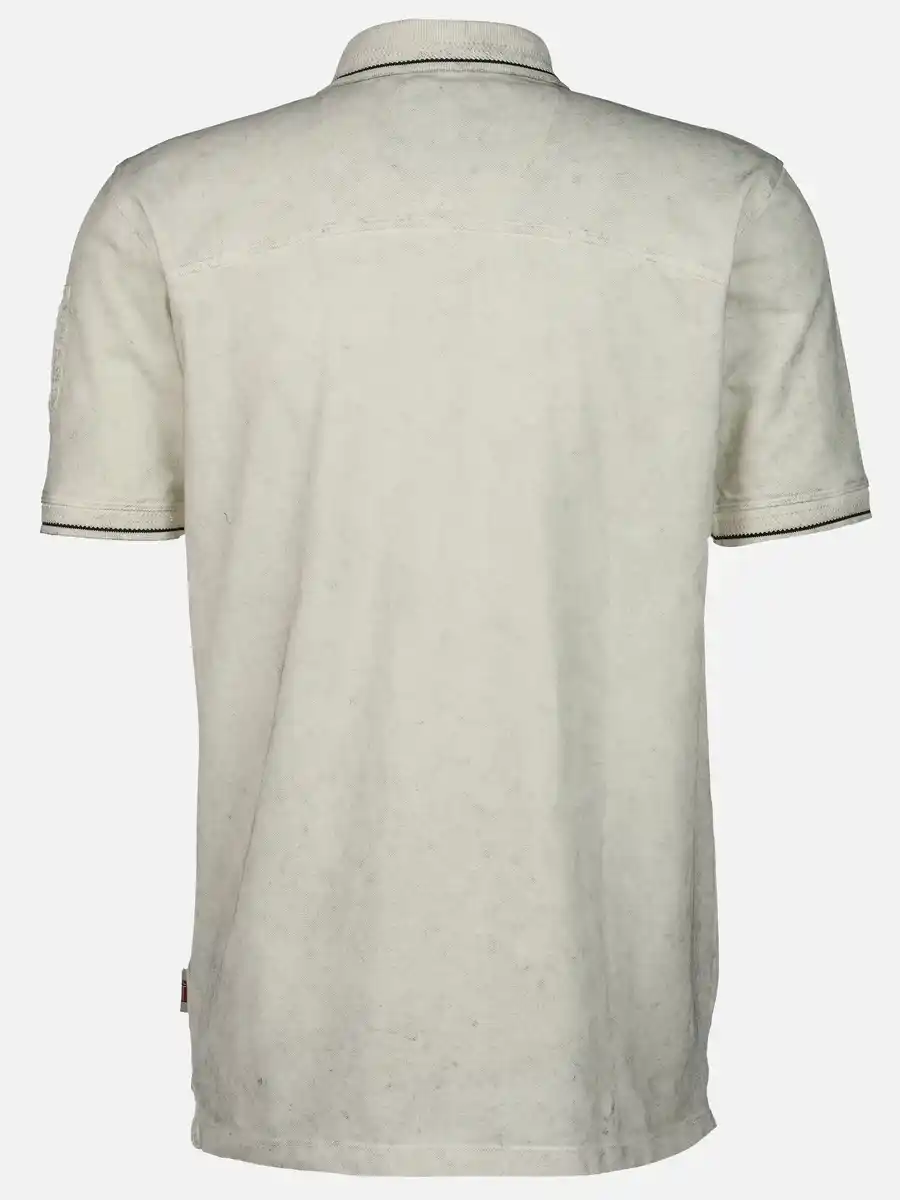 Bild 2 von Herren Poloshirt mit vielen Details Weiß