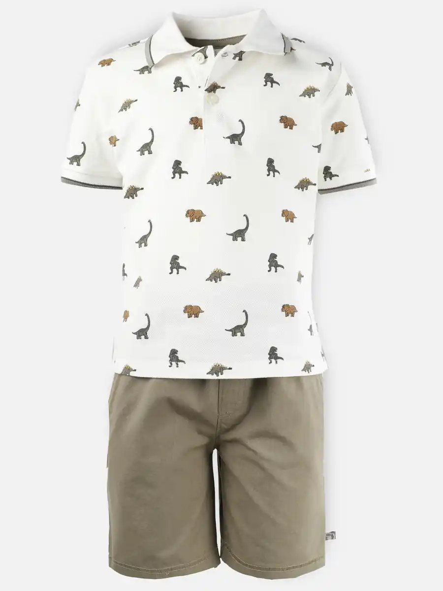 Bild 1 von Jungen Set, 2tlg., best. aus Shirt und Hose Weiß