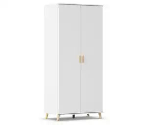 rauch Kleiderschrank »Falun«, 2-türig, Massivholzgriffe und -füße