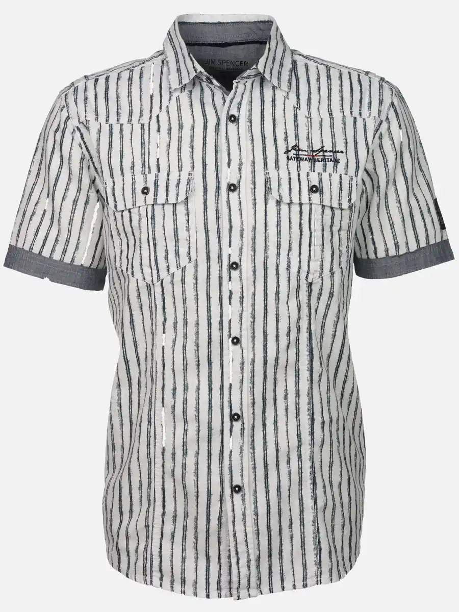 Bild 1 von Herren Freizeithemd mit kurzen Ärmeln Blau