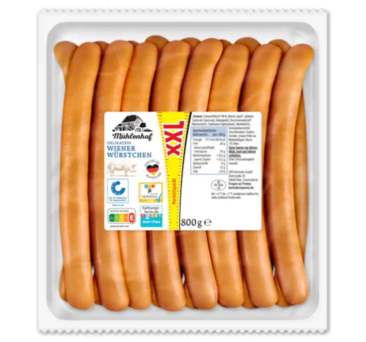 Bild 1 von MÜHLENHOF Delikatess Wiener Würstchen XXL