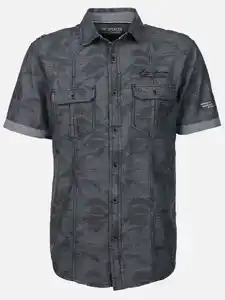 Herren Freizeithemd mit kurzen Ärmeln Blau