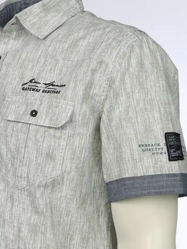 Bild 3 von Herren Freizeithemd mit kurzen Ärmeln Grün