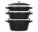 Bild 1 von STAUB Gusseisen-Kochtopfset »Stackable«, schwarz