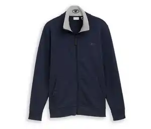 Tom Tailor Sweatjacke mit Stehkragen, Sky Captain Blue