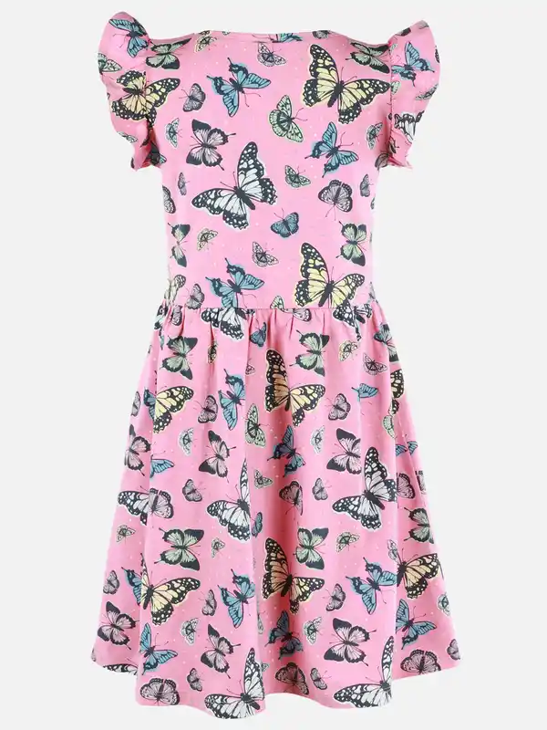 Bild 2 von Mädchen Kleid mit Minimalprint Rosa