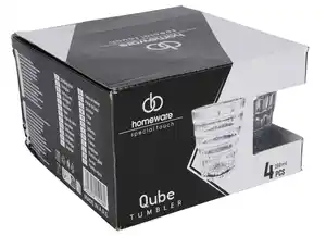 Qube Trinkglas ca. 280 ml