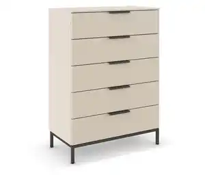 rauch Kommode »Flipp« mit Fußgestell, 5 Schubladen, 80 cm, beige-champagnerfarben