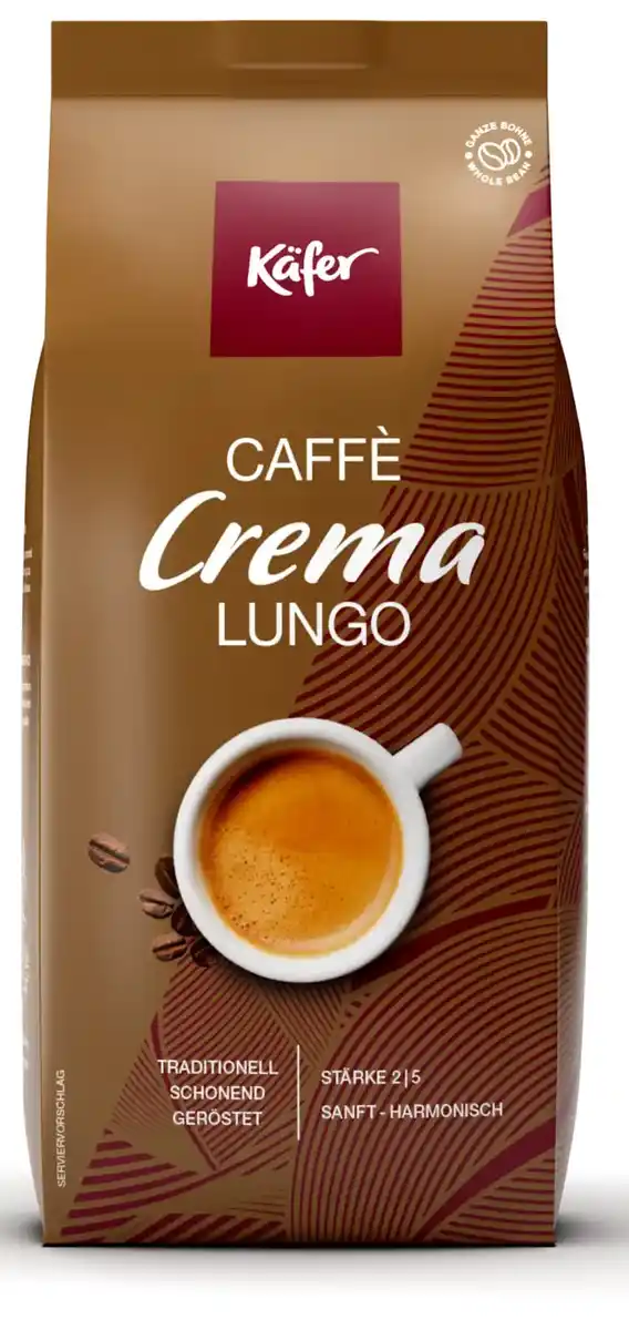 Bild 1 von KÄFER Caffe Crema Lungo Ganze Bohne, 1 kg