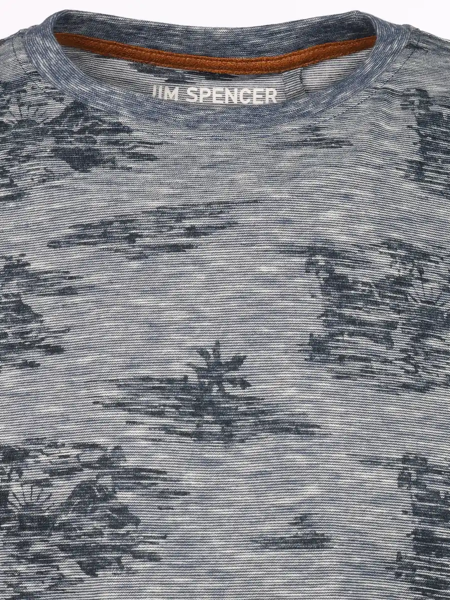 Bild 3 von Herren Shirt mit Streifen und Palmen Blau