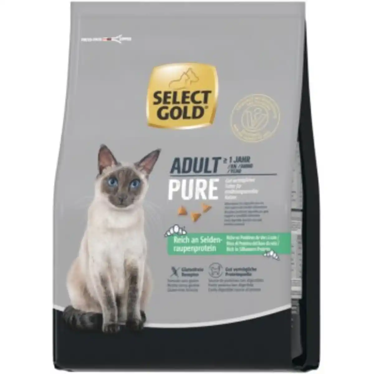 Bild 1 von SELECT GOLD Trockenfutter Katze Pure Adult Reich an Seidenraupe 2,5 kg