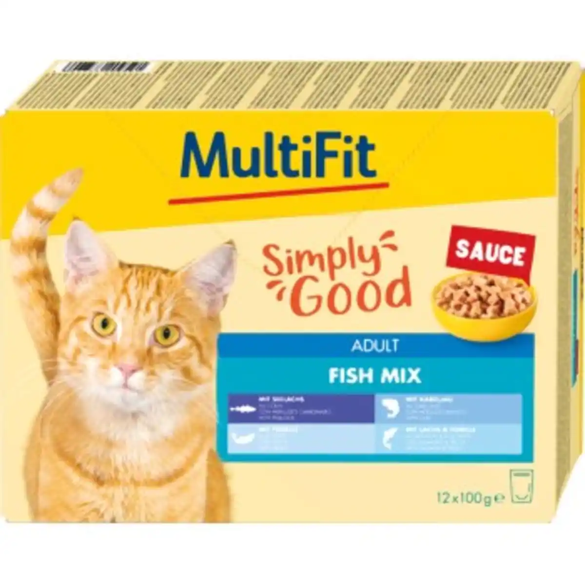 Bild 1 von MultiFit Nassfutter Katze Adult, Fish Mix - Simply Good, in Sauce, Multipack