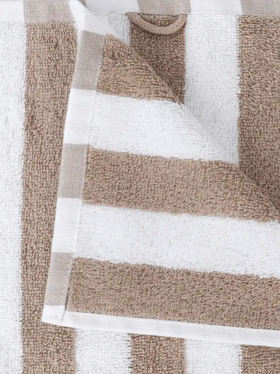 Bild 2 von Duschtuch gestreift 70x130cm Beige