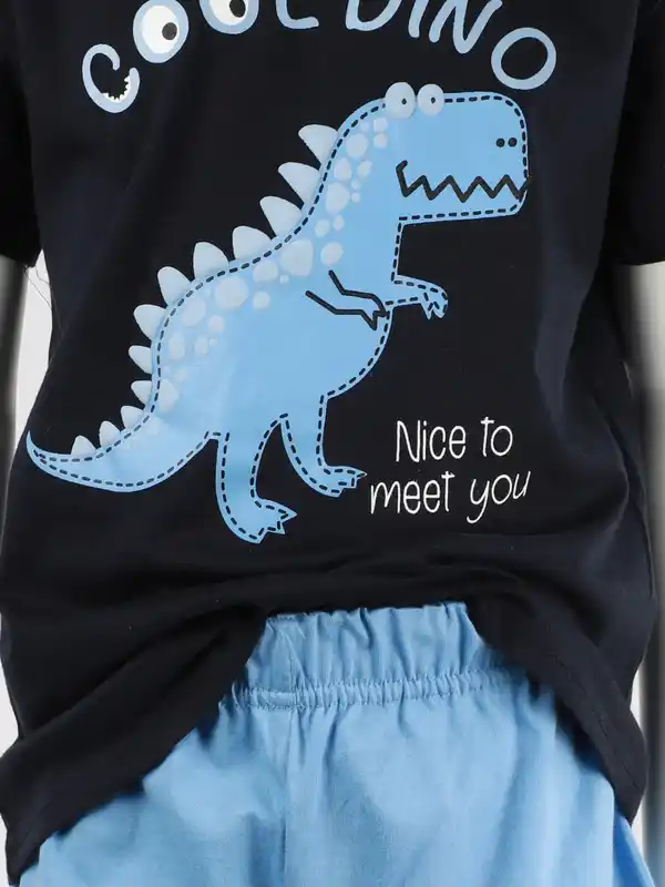 Bild 3 von Jungen Pyjama mit Frontprint Blau