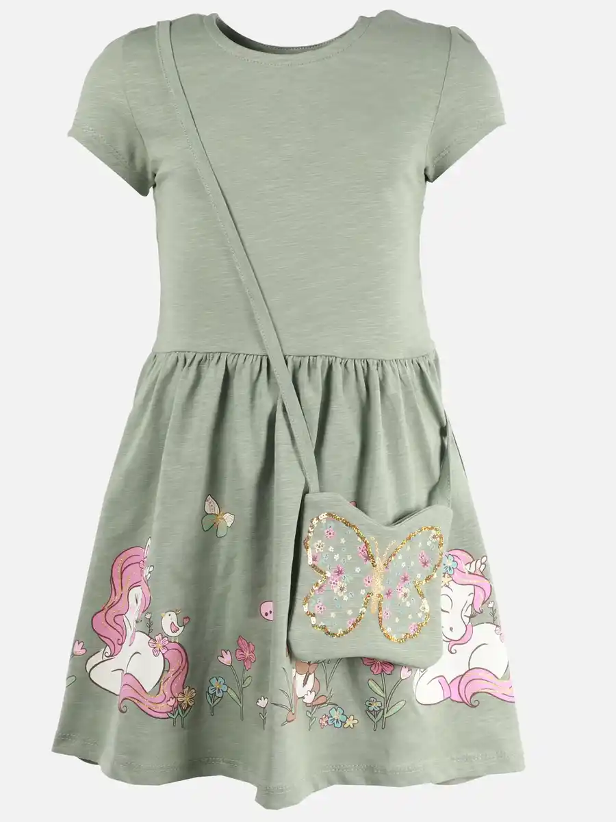 Bild 3 von Mädchen Set 2tlg., Kleid mit Täschchen Grün