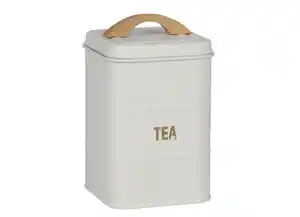 Vorratsdose Metall und Bambus