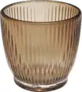 Bild 2 von IDEENWELT RubinL Teelichtglas Rillen braun