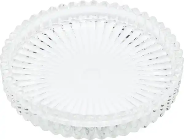 Bild 2 von IDEENWELT RubinL Kerzenuntersetzer glas geriffelt