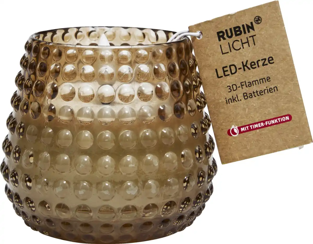 Bild 1 von IDEENWELT RubinL LED Glas Punkte champagner