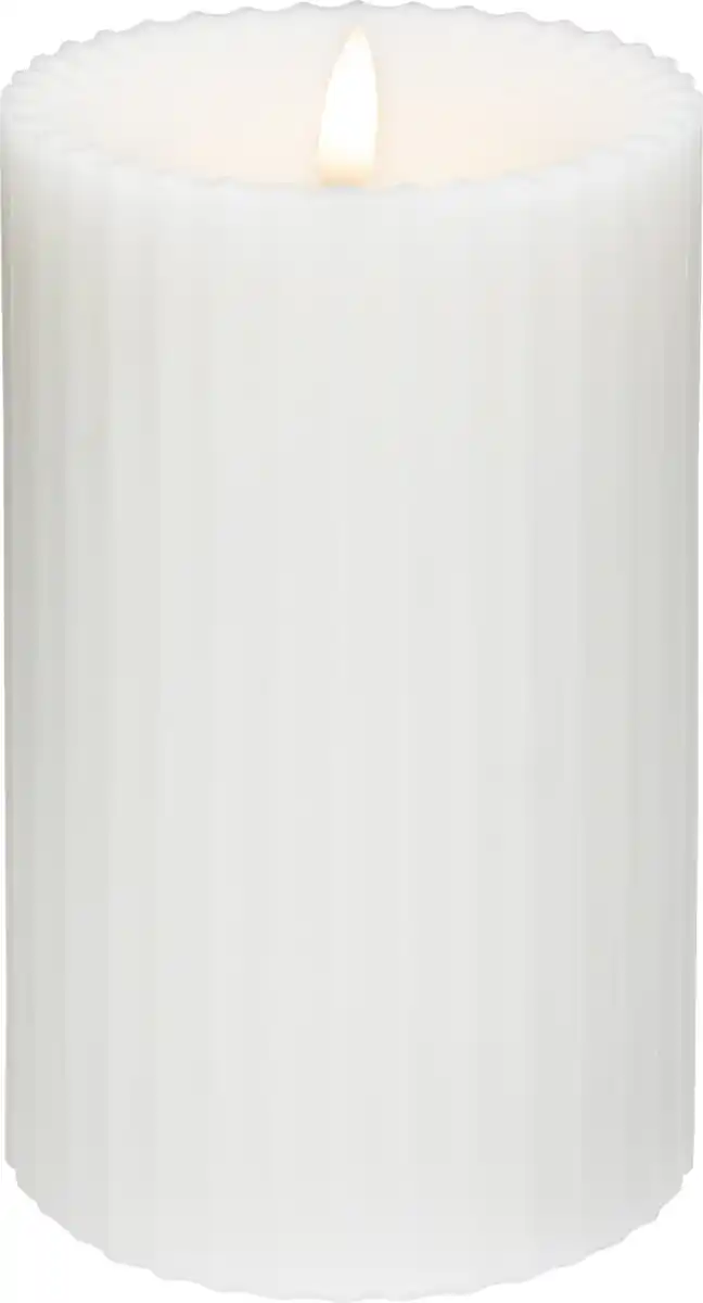 Bild 2 von IDEENWELT RubinL LED Outdoor Kerze Echtwachs weiss