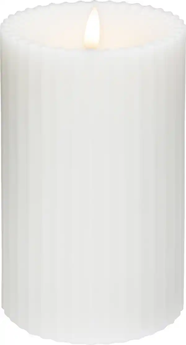 Bild 2 von IDEENWELT RubinL LED Outdoor Kerze Echtwachs weiss