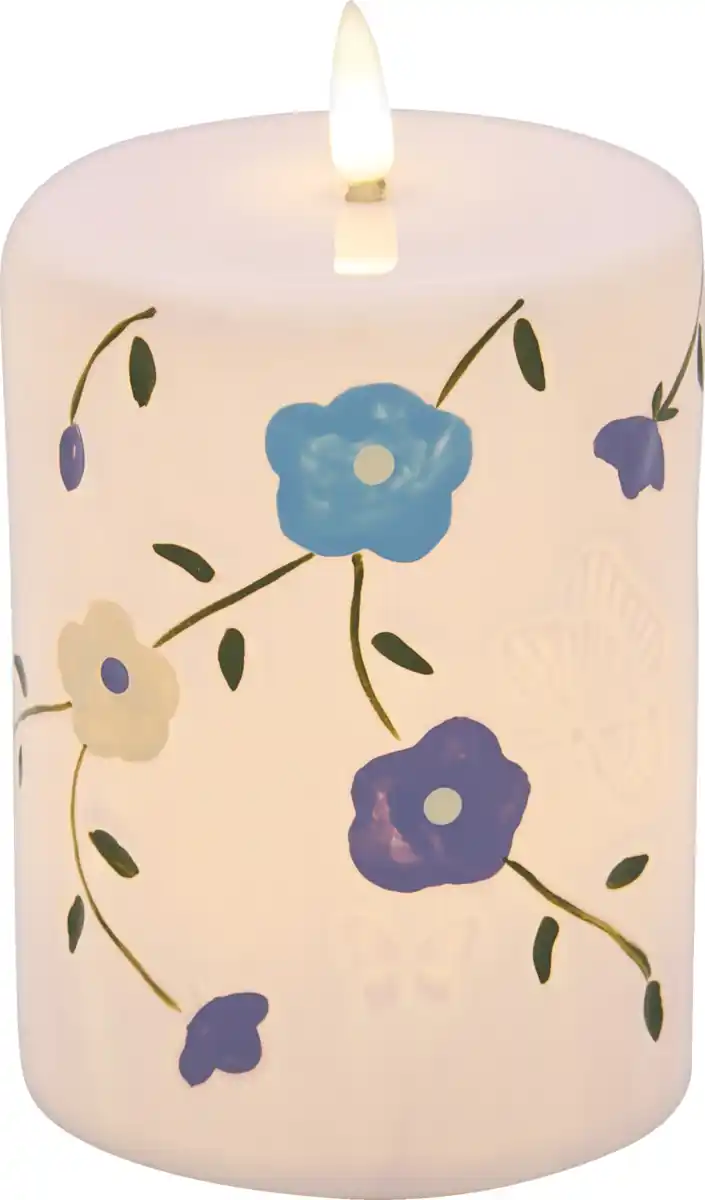 Bild 2 von IDEENWELT RubinL LED Kerze Blumen Design rosa