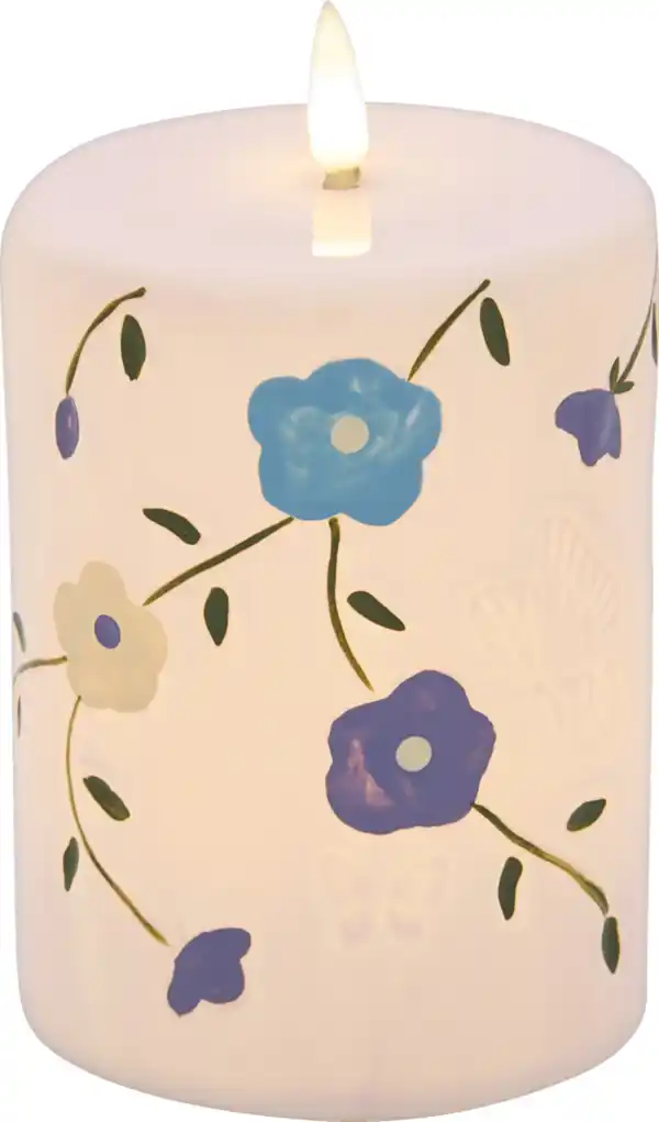 Bild 2 von IDEENWELT RubinL LED Kerze Blumen Design rosa