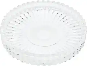 IDEENWELT RubinL Kerzenuntersetzer glas geriffelt