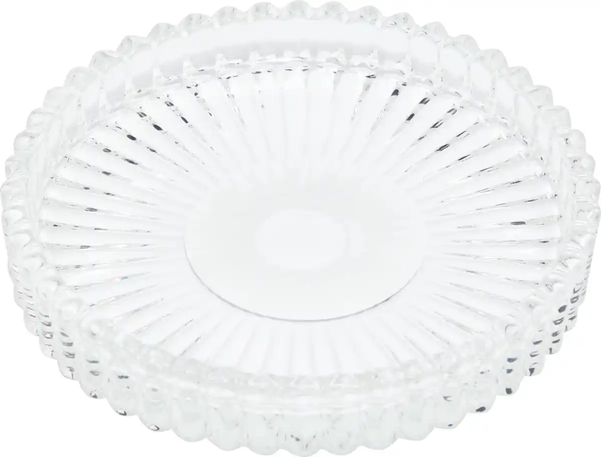 Bild 1 von IDEENWELT RubinL Kerzenuntersetzer glas geriffelt