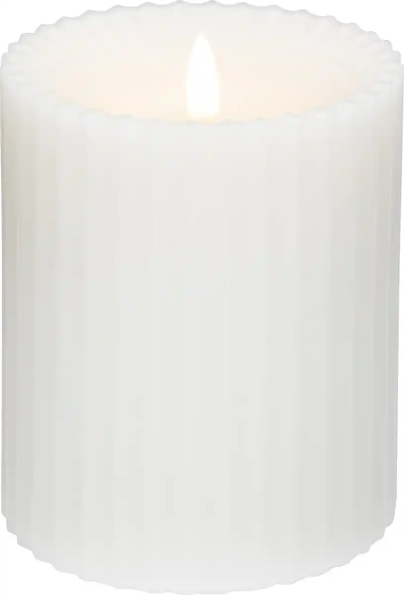 Bild 2 von IDEENWELT RubinL LED Outdoor Kerze Echtwachs weiss